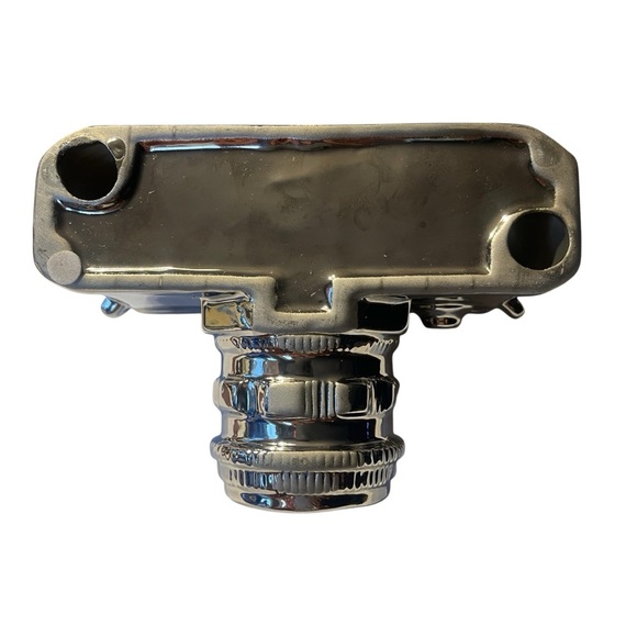 Ceramic Camera Olympus Style Chrome Retro Photo Studio Decor Modern Art Design - Picture 4 of 7